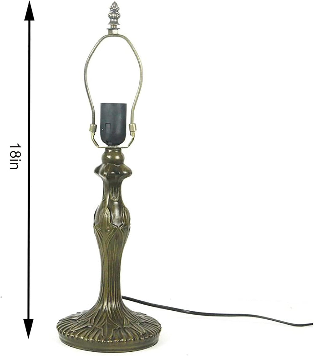 Purple Tulip Stained Glass Table Lamp 12 Inches Q150