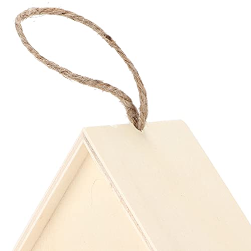 Wooden Bird House Kits for Kids Small Hanging Birdhouse for Outside Durable Wood DIY Bird Nest Hut Large size with hemp rope C21845