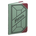Miniature Account Book, Green/Red Canvas Cover, 200 Pages Q1302