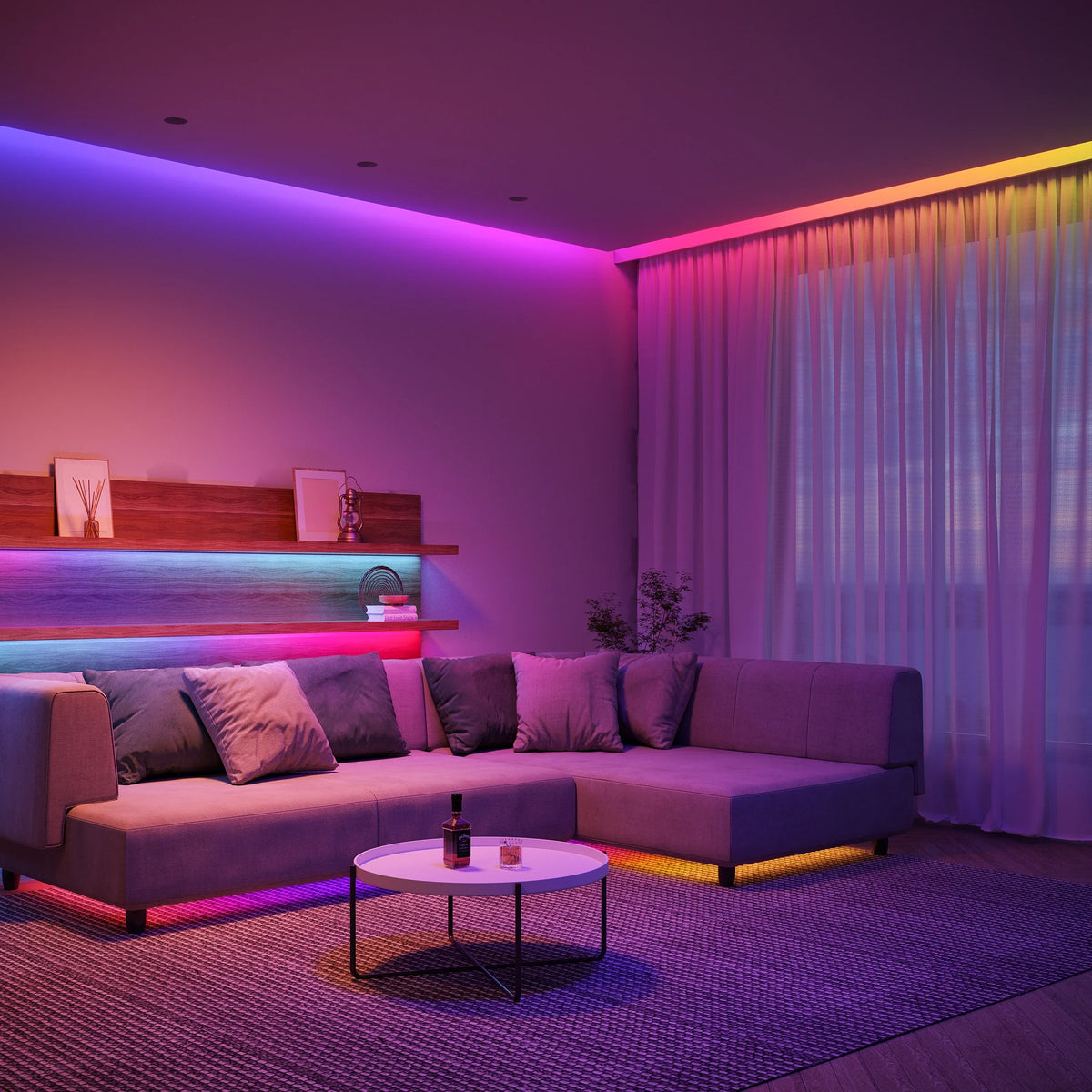 9.8ft Wi-Fi RGBIC LED Strip Light A44941