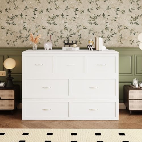 White Full Size Murphy Bed Cabinet Bed with Charging Station and Drawer X451