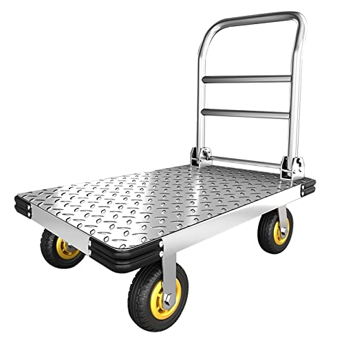 Portable Folding Flatbed Cart with 5'' Wheels V6165