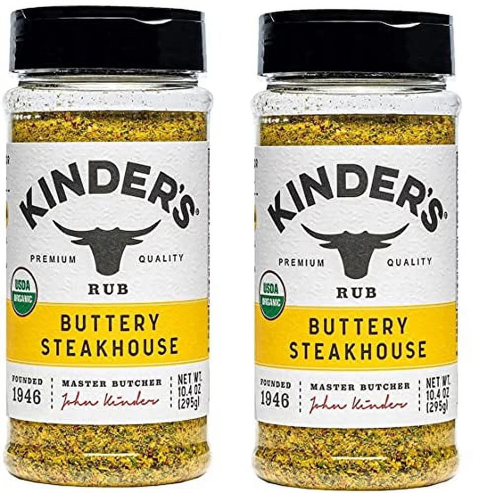 Organic Buttery Steakhouse Seasoning Rub, 10.4 Ounce (2 Pack) A54489