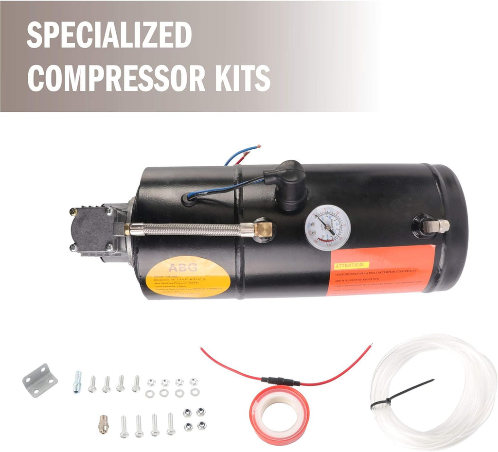 4 Trumpet Train Air Horn Kit with 120 PSI Air Compressor O365329