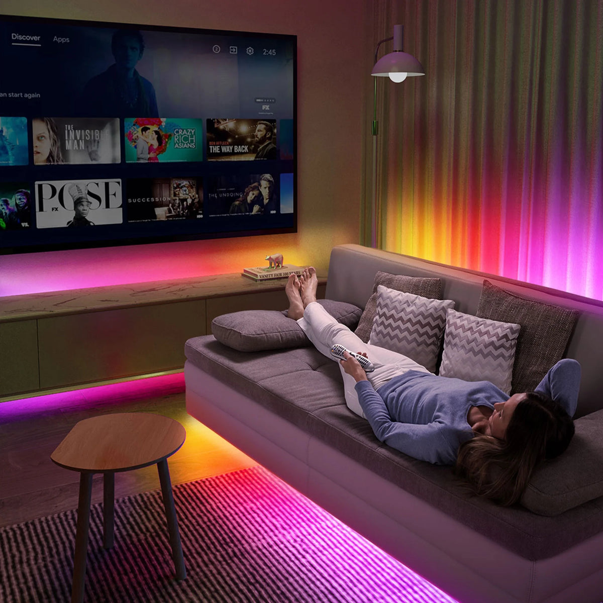 9.8ft Wi-Fi RGBIC LED Strip Light A44941