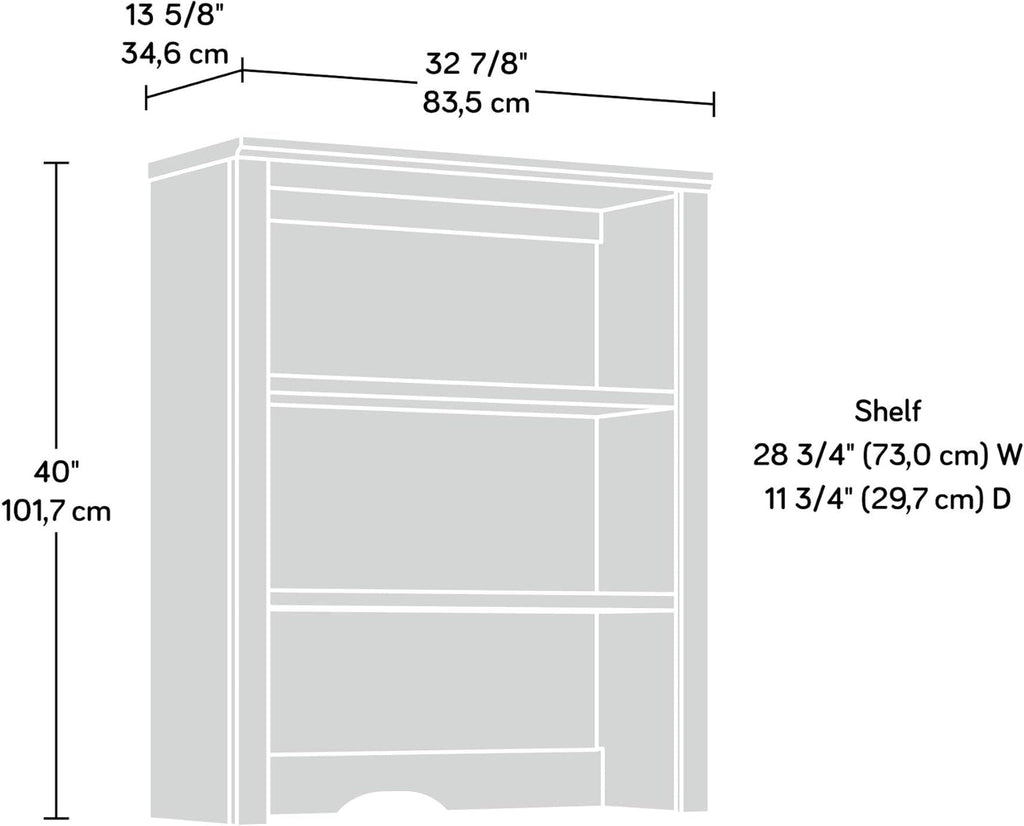 Library Hutch, Emery Oak Finish O126294