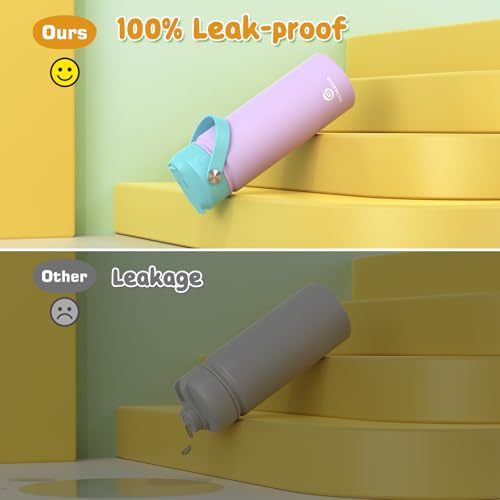 18oz Insulated Stainless Steel Kids Water Bottle with Stickers N138