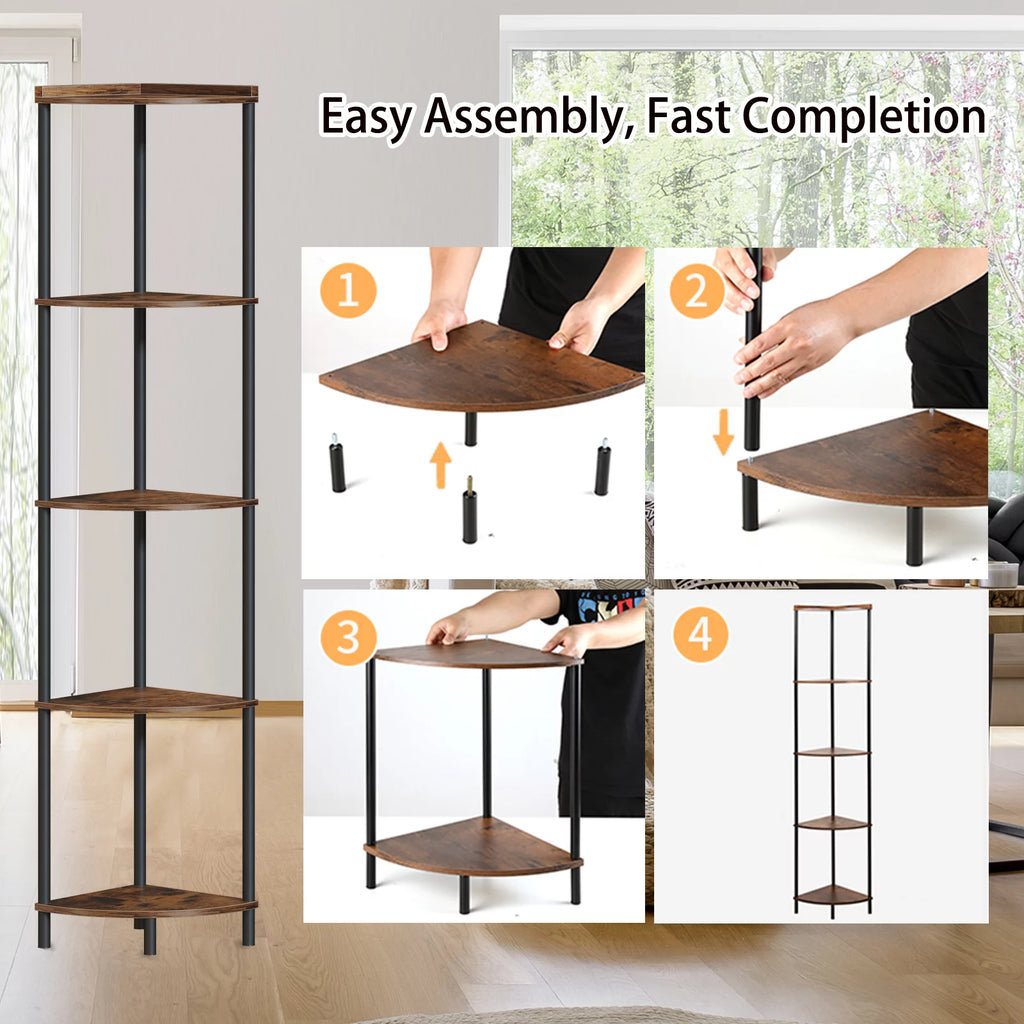 5 Tier Corner Shelf Stand D45872