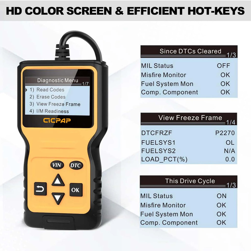 OBD2 Scanner Diagnostic Tool Engine Fault Code Reader M695