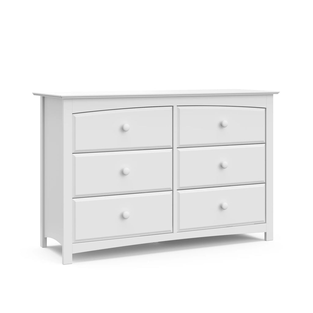 White 6 Drawer Double Dresser F901576
