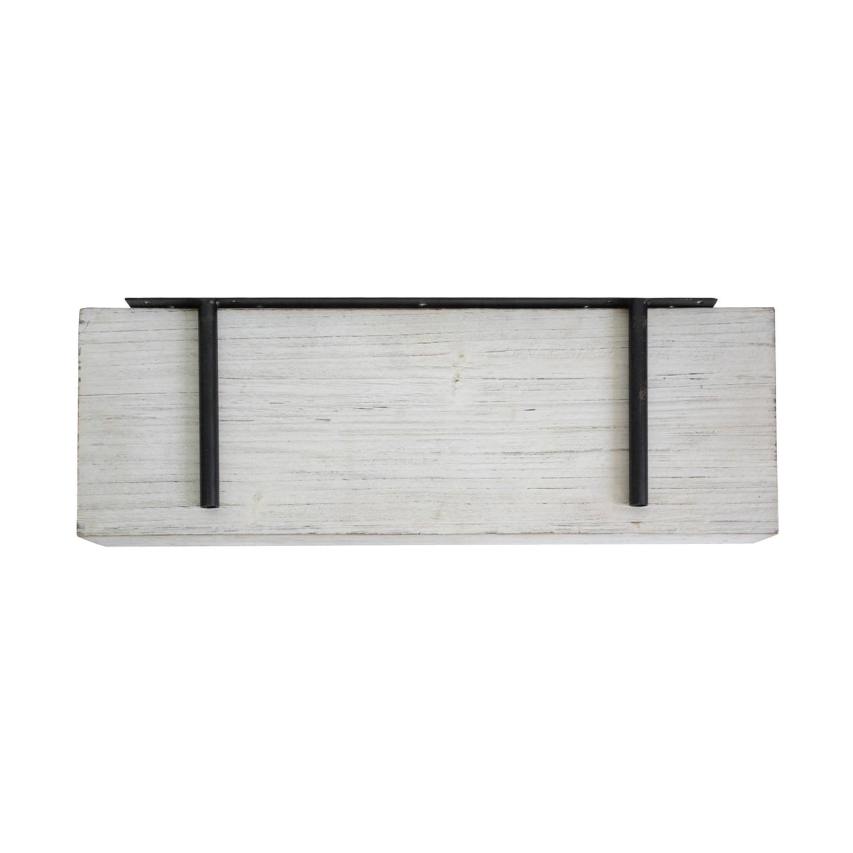 Rustic Whitewashed Wood Floating Wall Shelf Z9925