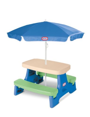 Multi Color Picnic Table with Umbrella Z639
