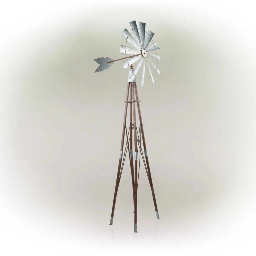 Galvanized Metal Kinetic Windmill A298