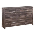 Dark Oak Solid Wood 6 Drawer Dresser G1464