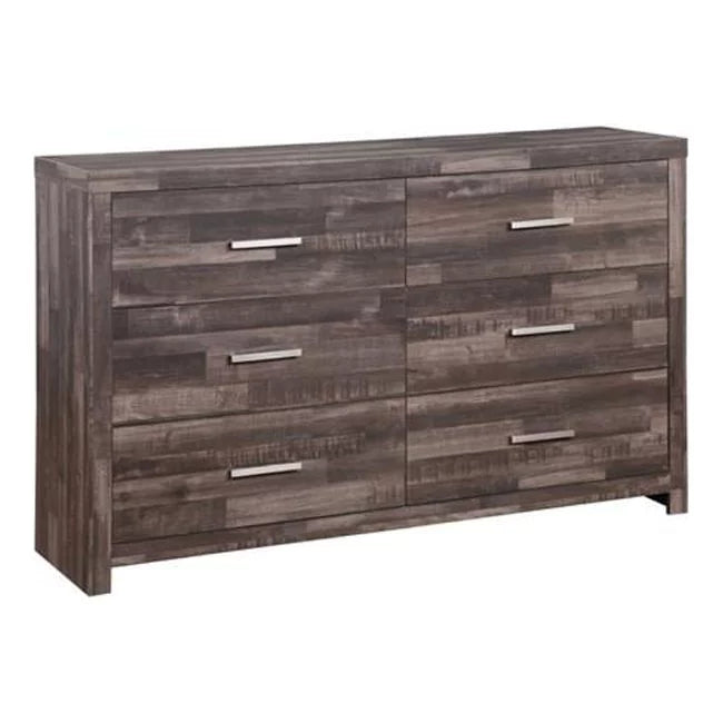 Dark Oak Solid Wood 6 Drawer Dresser G1464