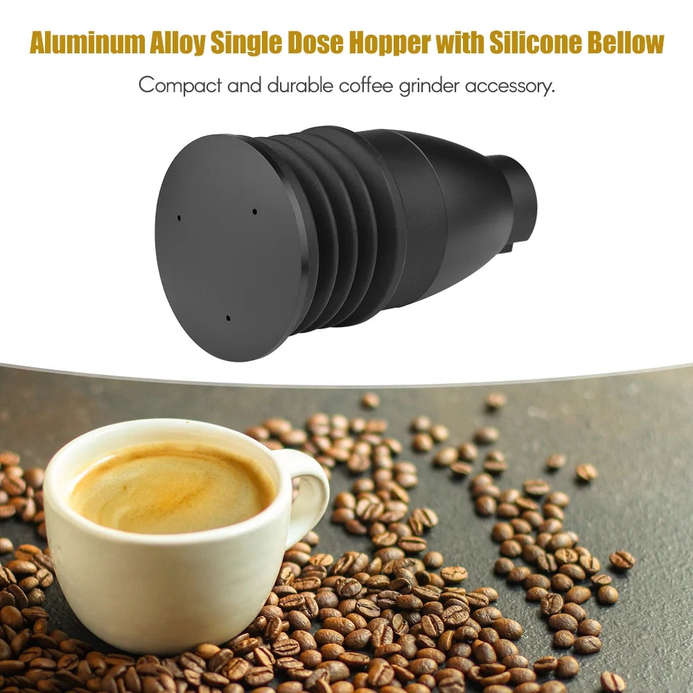 Aluminum Alloy Single Dose Hopper with Silicone Bellow Coffee Grinder Accessories X2573