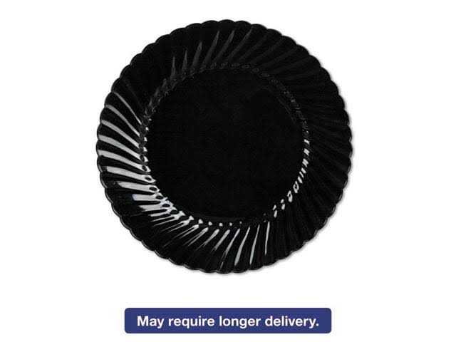 Black Plastic Plates 10.25 in 144/Case L340