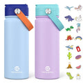 18oz Insulated Stainless Steel Kids Water Bottle with Stickers N138