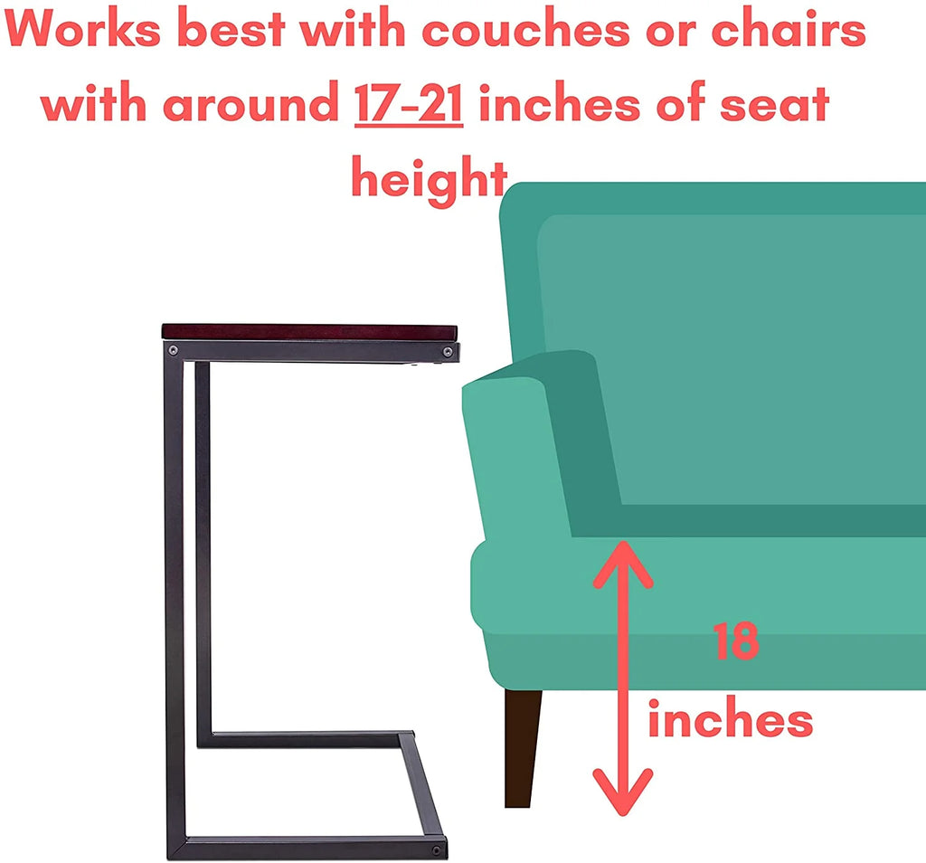Sofa Table TV Tray with Tablet and Phone Slots N863160