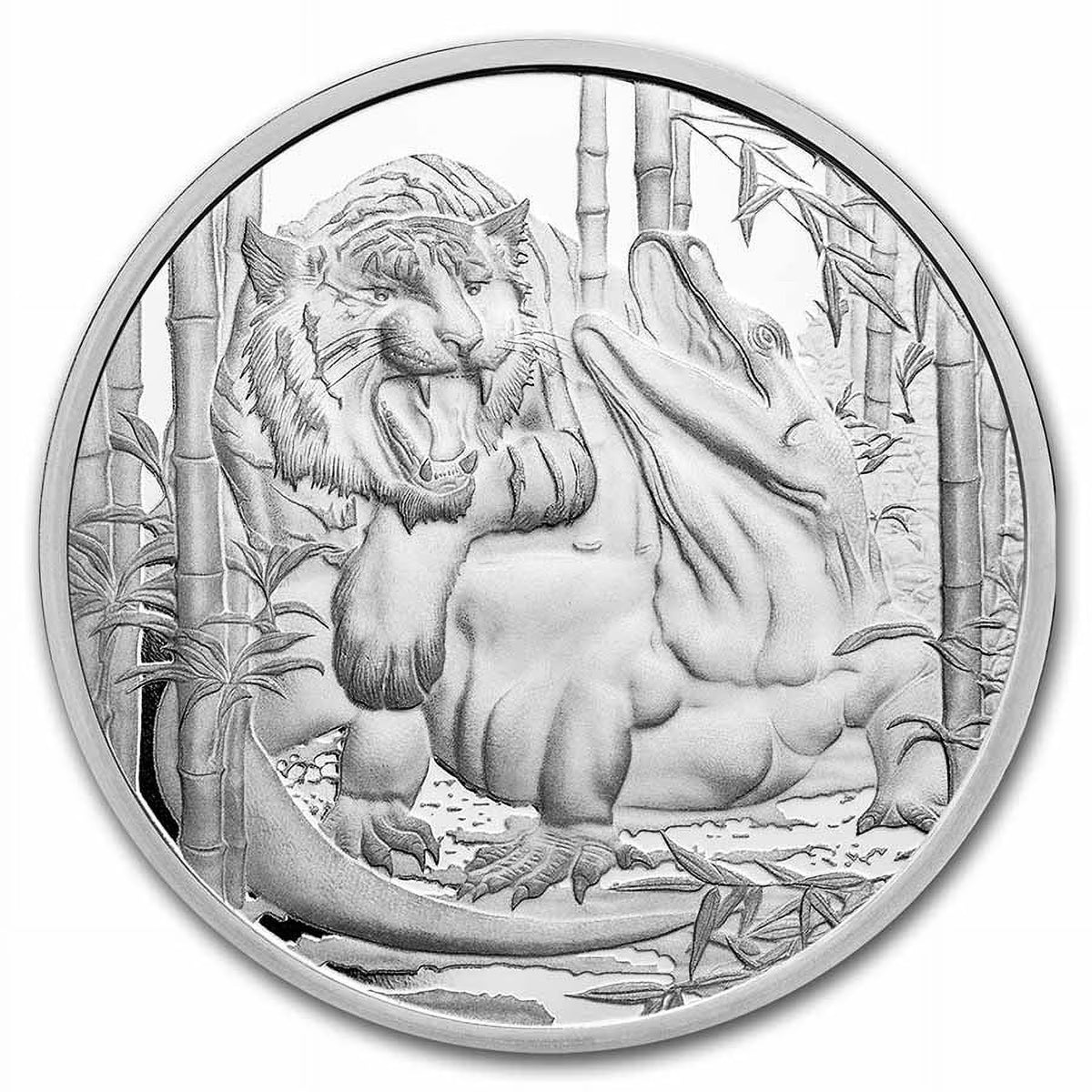 Komodo Dragon vs Tiger 1 oz Silver Coin Z142988