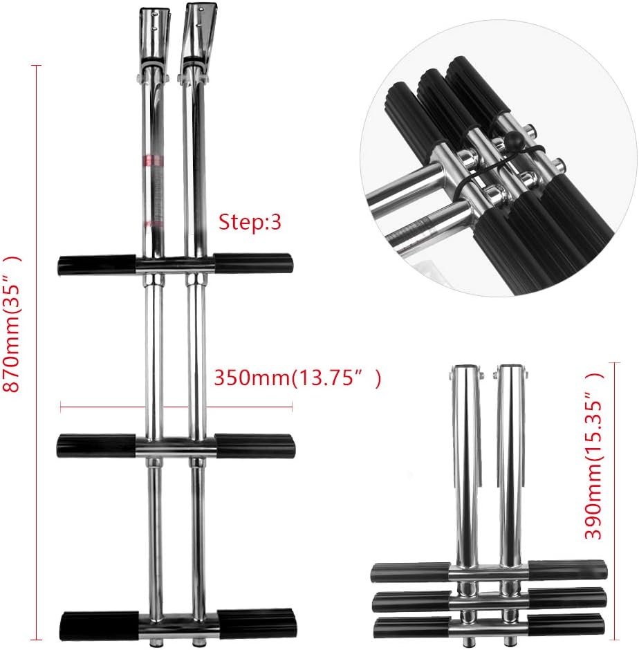 3 Step Stainless Steel Telescoping Marine Ladder S363354