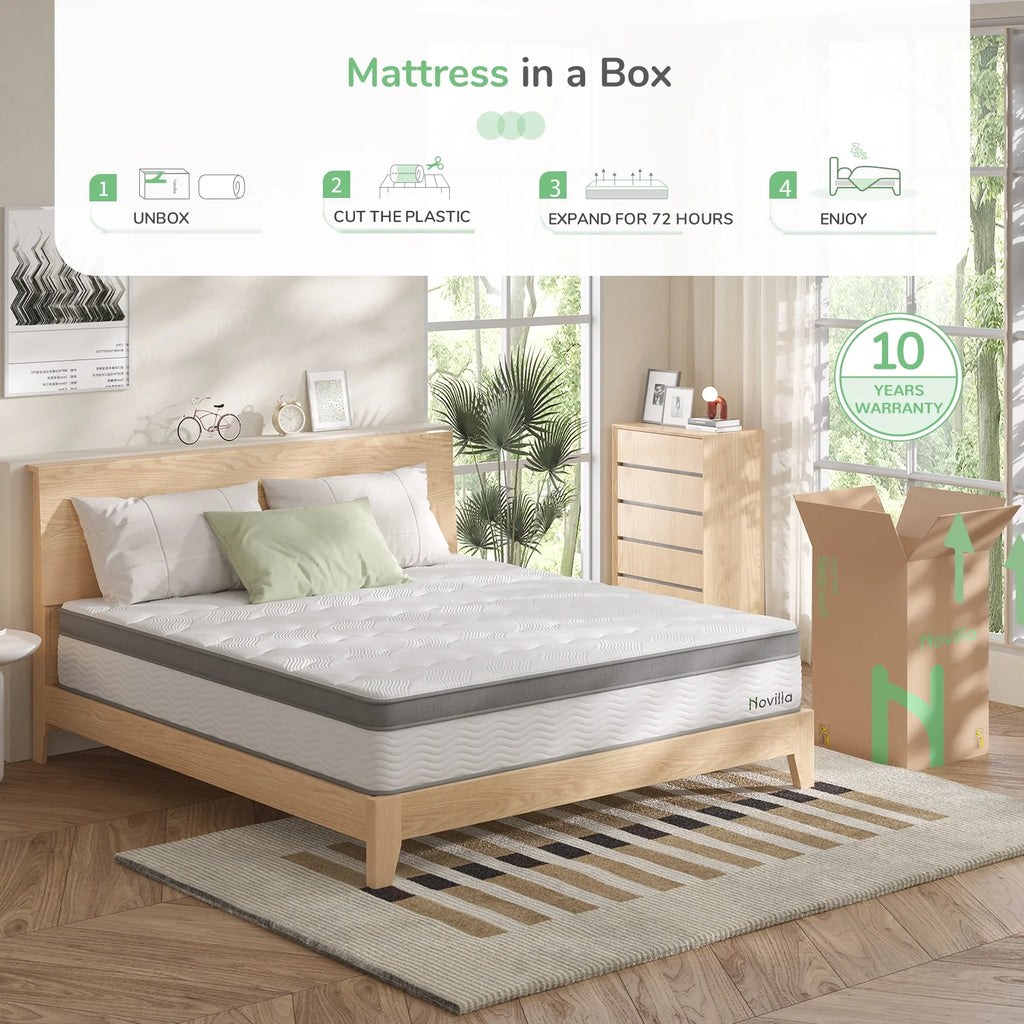 10 Memory Foam Pocket Spring Hybrid Mattress R5713