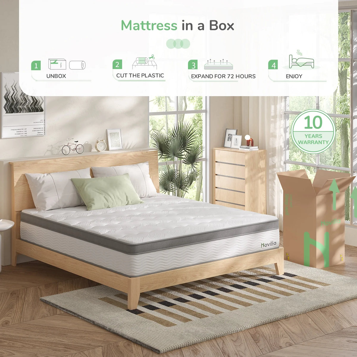 10 Memory Foam Pocket Spring Hybrid Mattress R5713