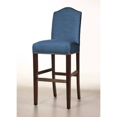 30x22 Bar Stool Brown Cherry Pewter Sapphire K4910