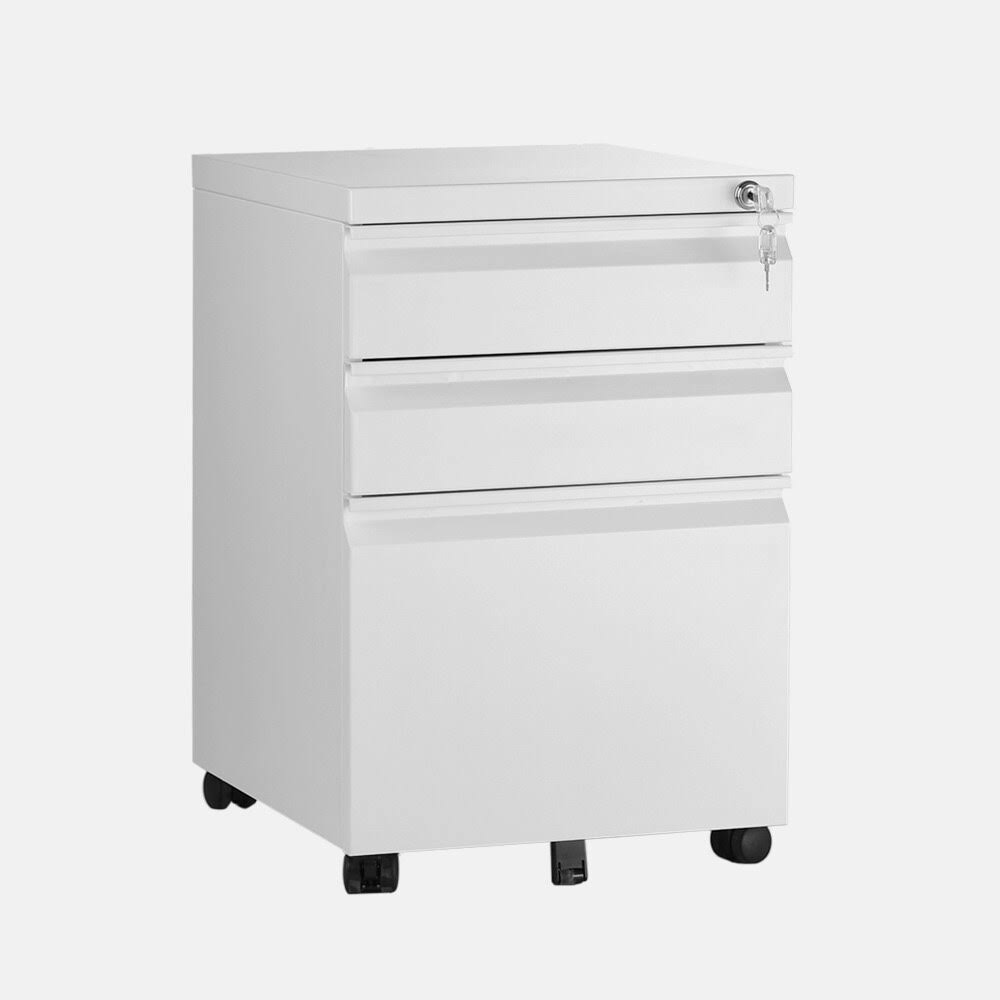 White 3-Drawer File Cabinet Storage Cabinet K177352