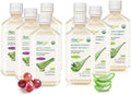 Organic Aloe Vera Juice 8 Bottle Sample Pack Grape and Natural Flavor 8x500ml A23392