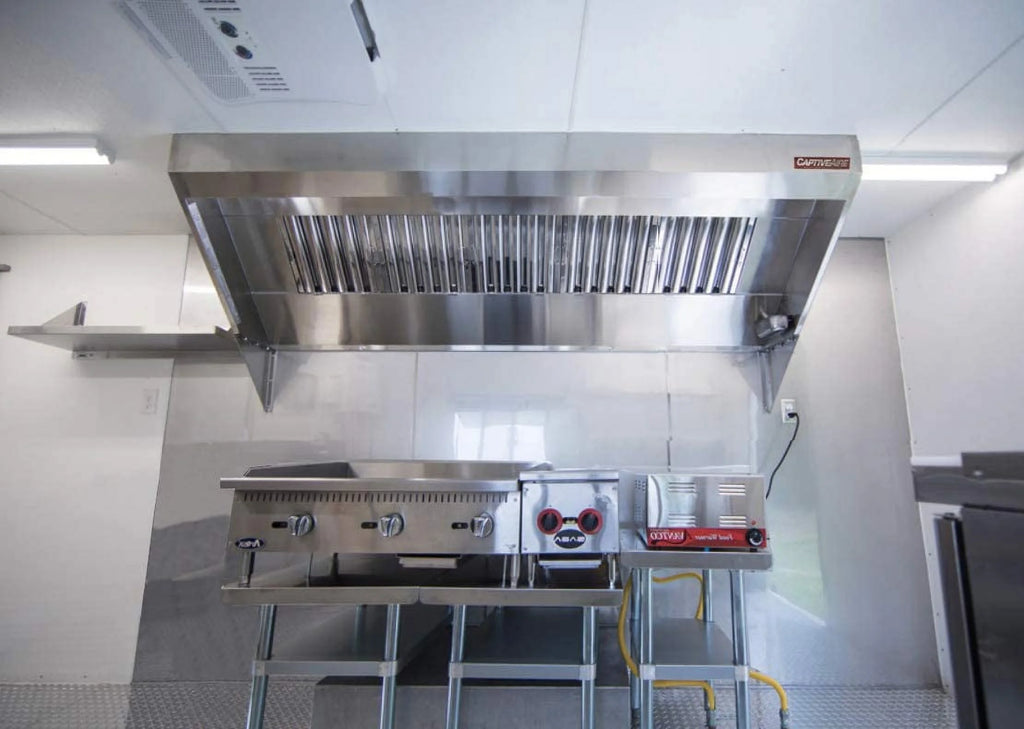Food Truck Low Profile Exhaust Hood System with Fan and Duct Q430605
