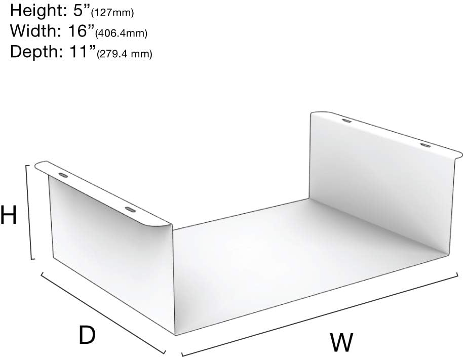 Black Steel Under Desk PC Mount Pack of 2 M161