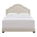 Upholstered King Bed in Linen Beige J9434