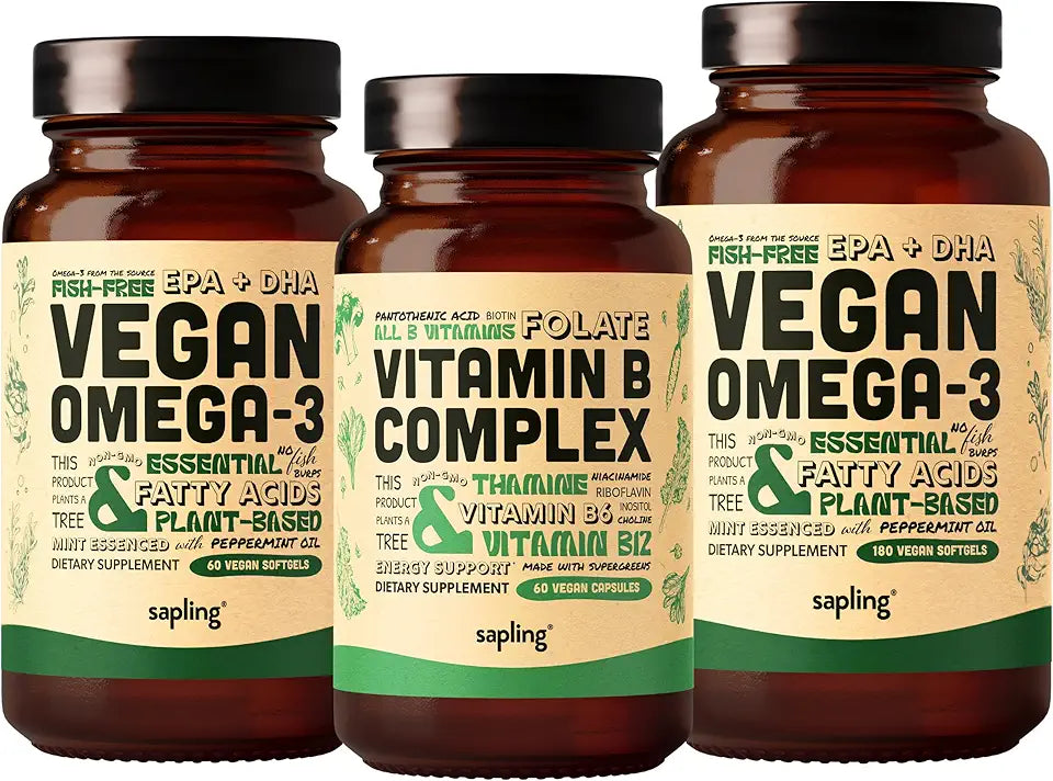 Vitamin B Complex & Vegan Omega 3 Softgels Bundle P65844