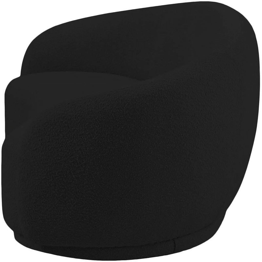 Black Boucle Fabric Loveseat K612