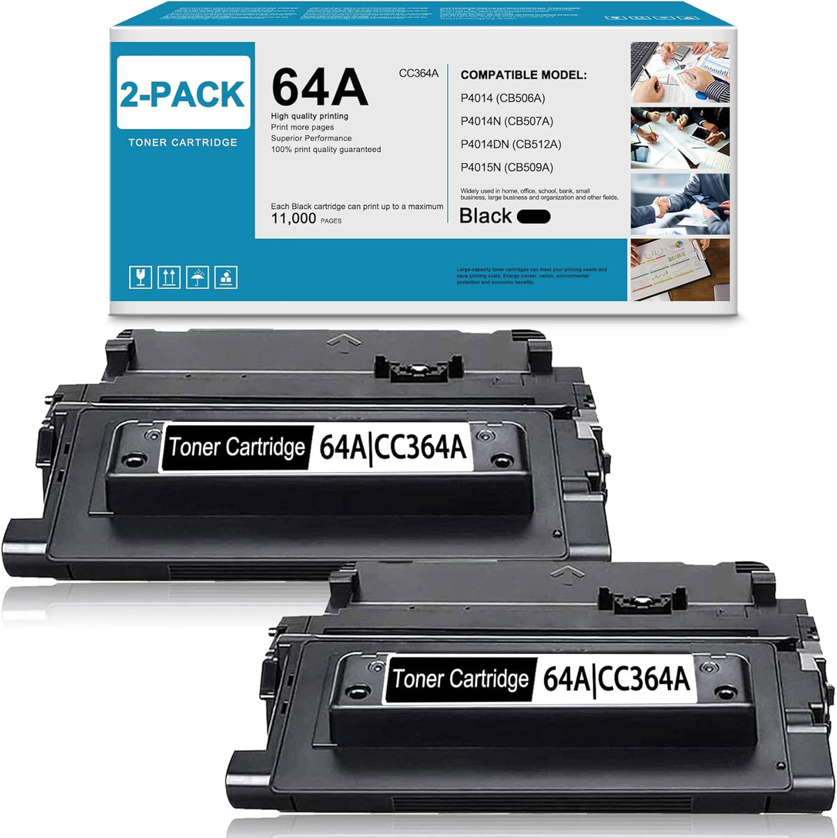 Black 2 Pack High Yield Toner Cartridge T7417