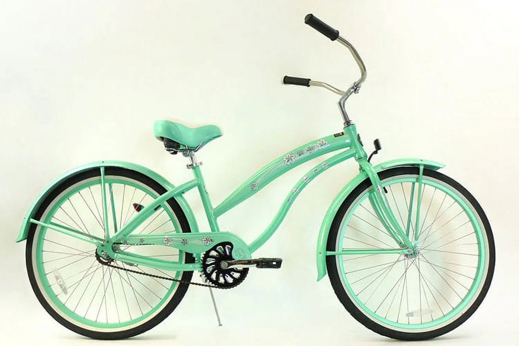 26 In. Pink Single Speed Aluminum Beach Cruiser Bike O96097