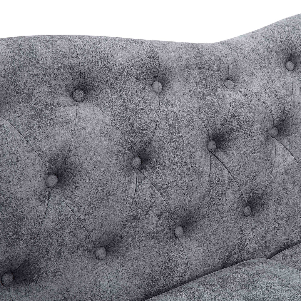 84" Chesterfield Fabric Upholstered Sofa with 2 Pillows G623606