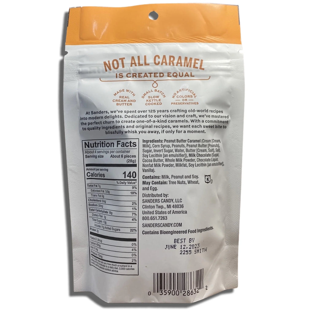 Milk Chocolate Peanut Butter Caramels 3.75 Ounce Bag Value Pack of 4 K85852