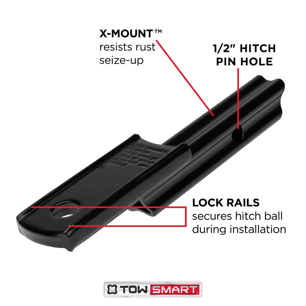 TowSmart Ball Towing X Mount, Class II, 1.25in Drop, 3/4in Rise, 3/4in Shank, 3500lb P486