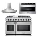48 Propane Gas Range, Range Hood, Microwave Y14692