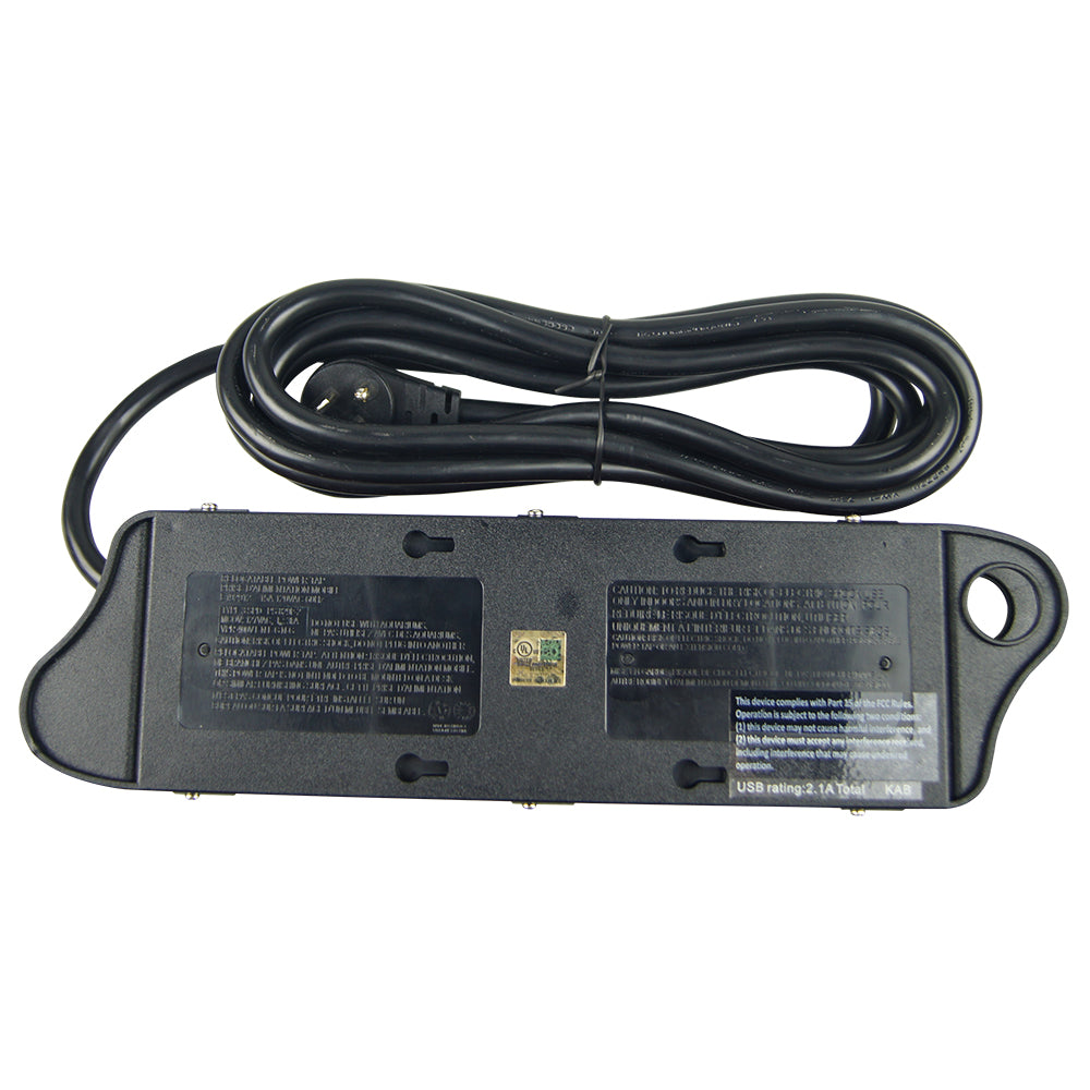 Red Metal Surge Protector with 2 USB X637