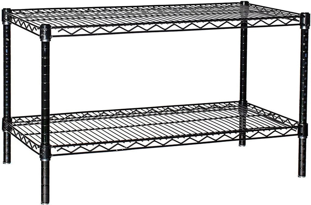 2 Tier Black Shelving Unit L61622