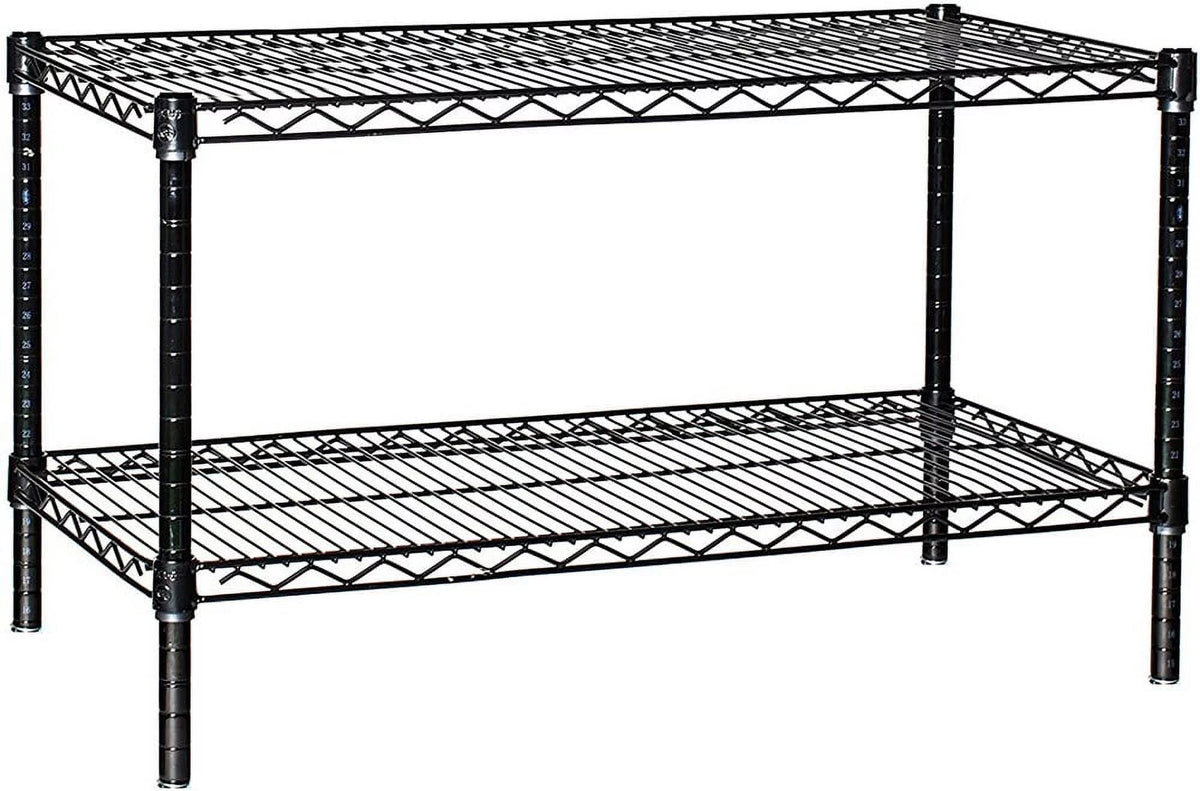 2 Tier Black Shelving Unit L61622