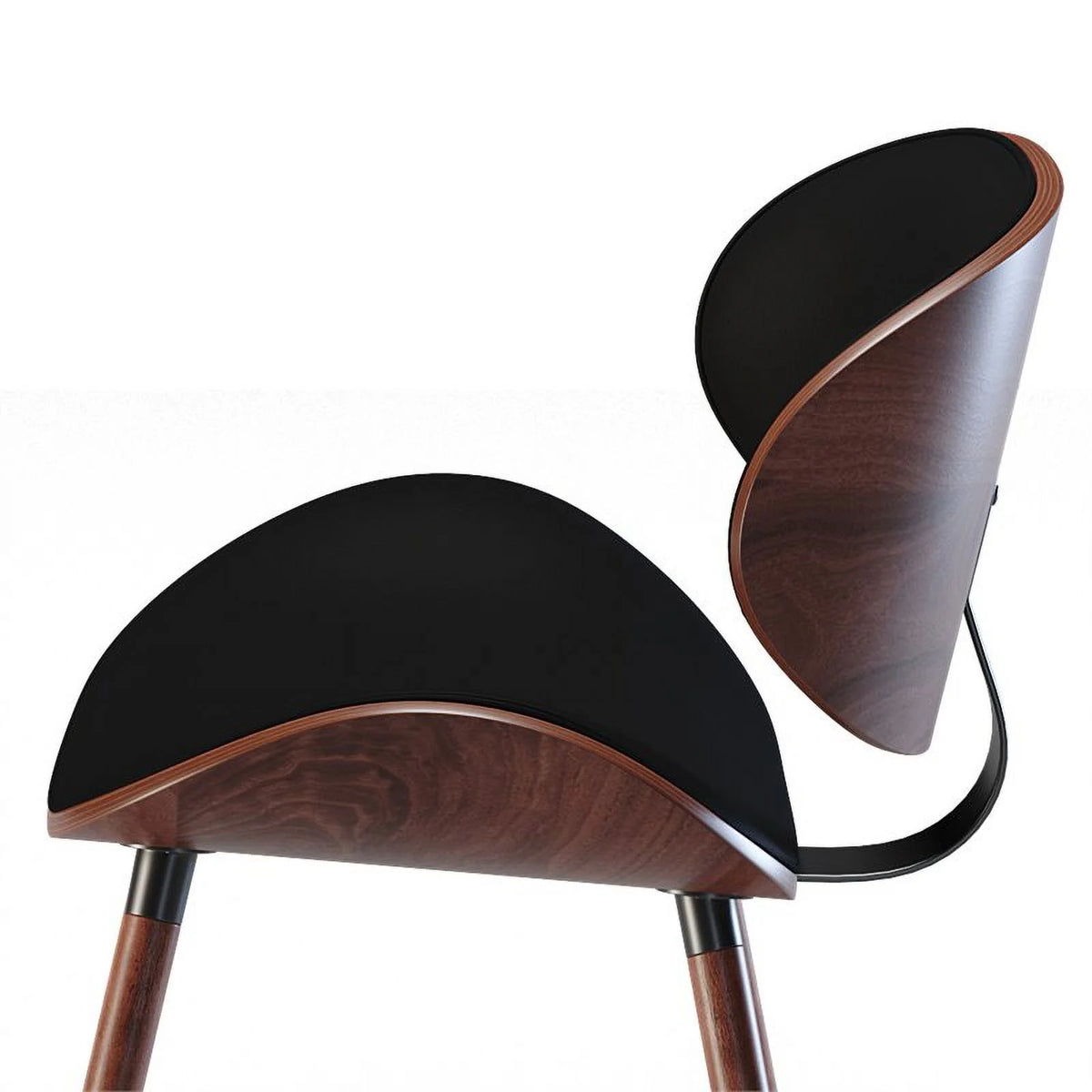 Black Faux Leather Dining Chair Z108909