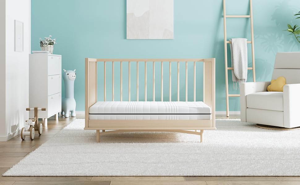 Dual-Sided Memory Foam Crib Mattress with Washable Mesh Cover I280