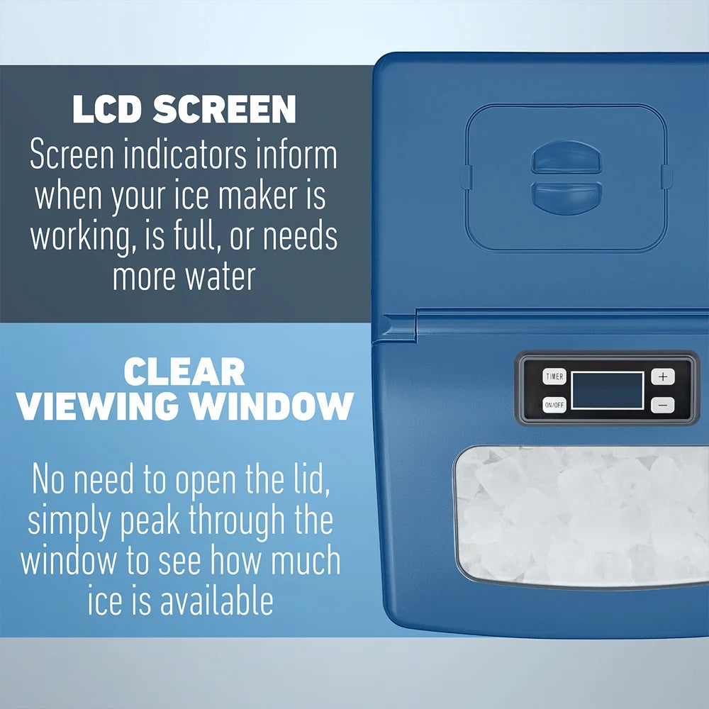 Blue Countertop Portable Ice Maker X989615