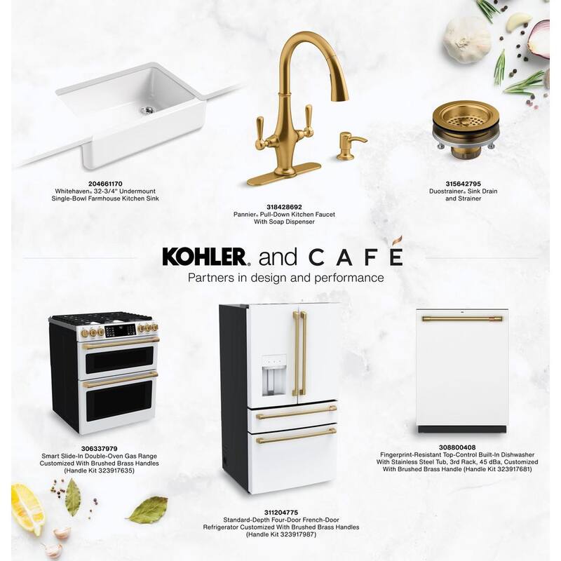 Single Wall Oven Handle Kit in Brushed Brass L995