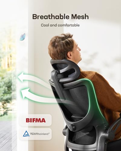 Black Ergonomic Office Chair with Lumbar Support S699922