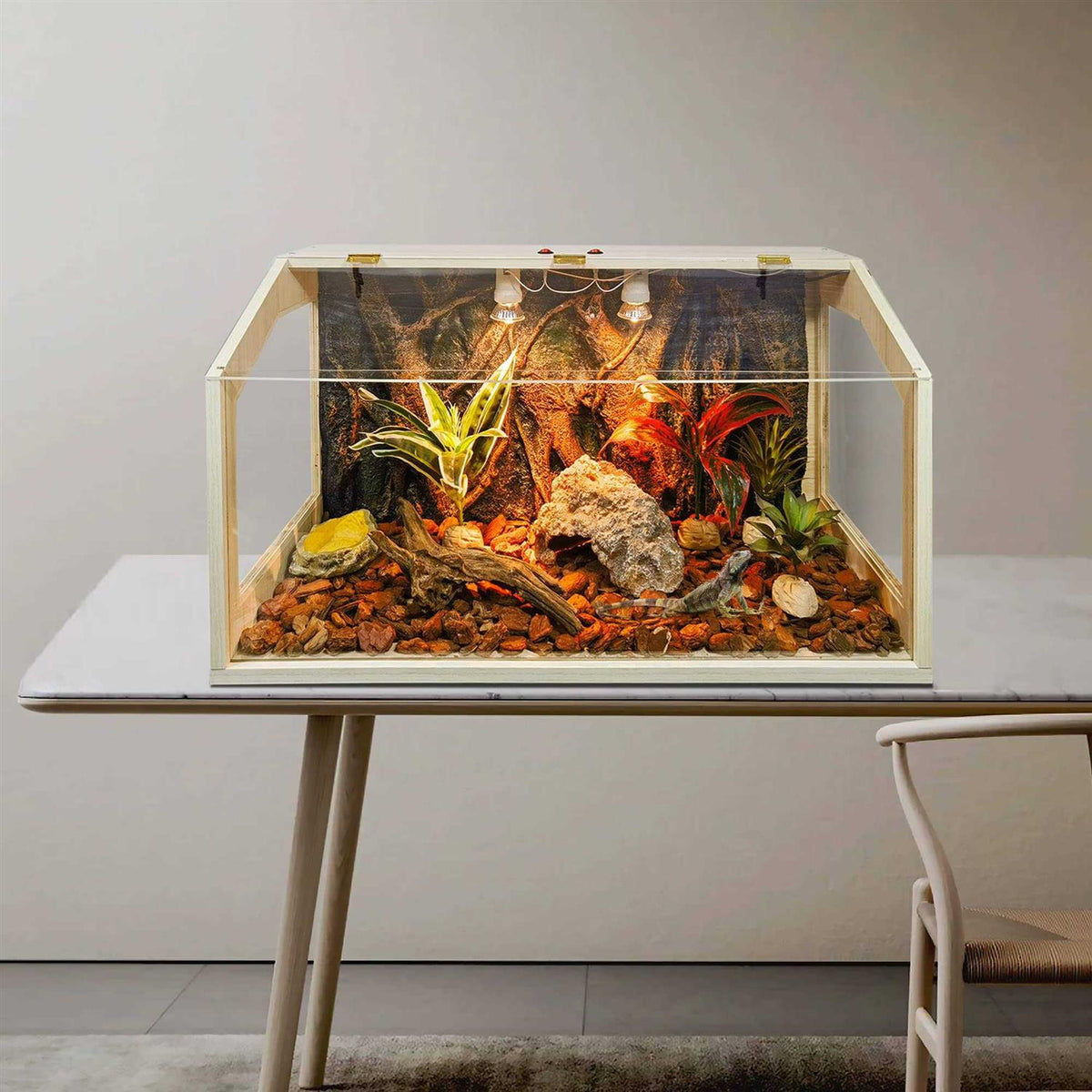 68 Gallon Reptile Terrarium Tank with Roof Door E8661